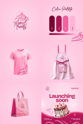 Simple brand identity for April'sTreats